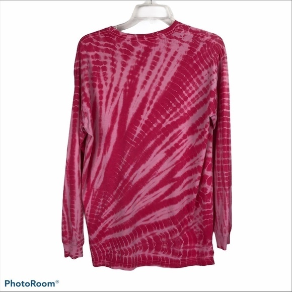 PINK VICTORIA’S SECRET Women’s Pullover Top Sz Small Tie Dye Pink Stretch - Picture 3 of 9